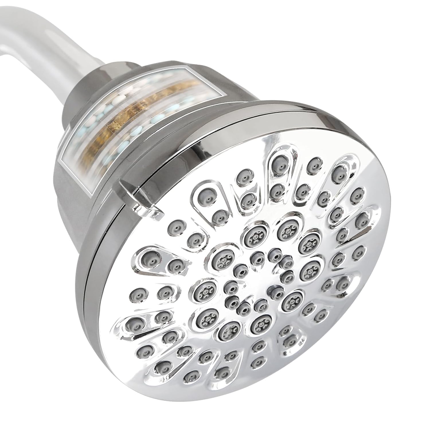 INEFATH High Pressure Shower Head 15 Stage Filtered Shower Head - 5 modes Shower Head Filter for Hard Water for Remove Chlorine - 360°Adjusted