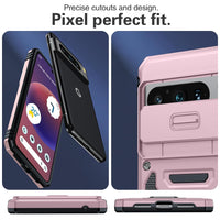 ANTSHARE for Google Pixel 8 Pro Case with Slide Camera Cover,Rose Gold