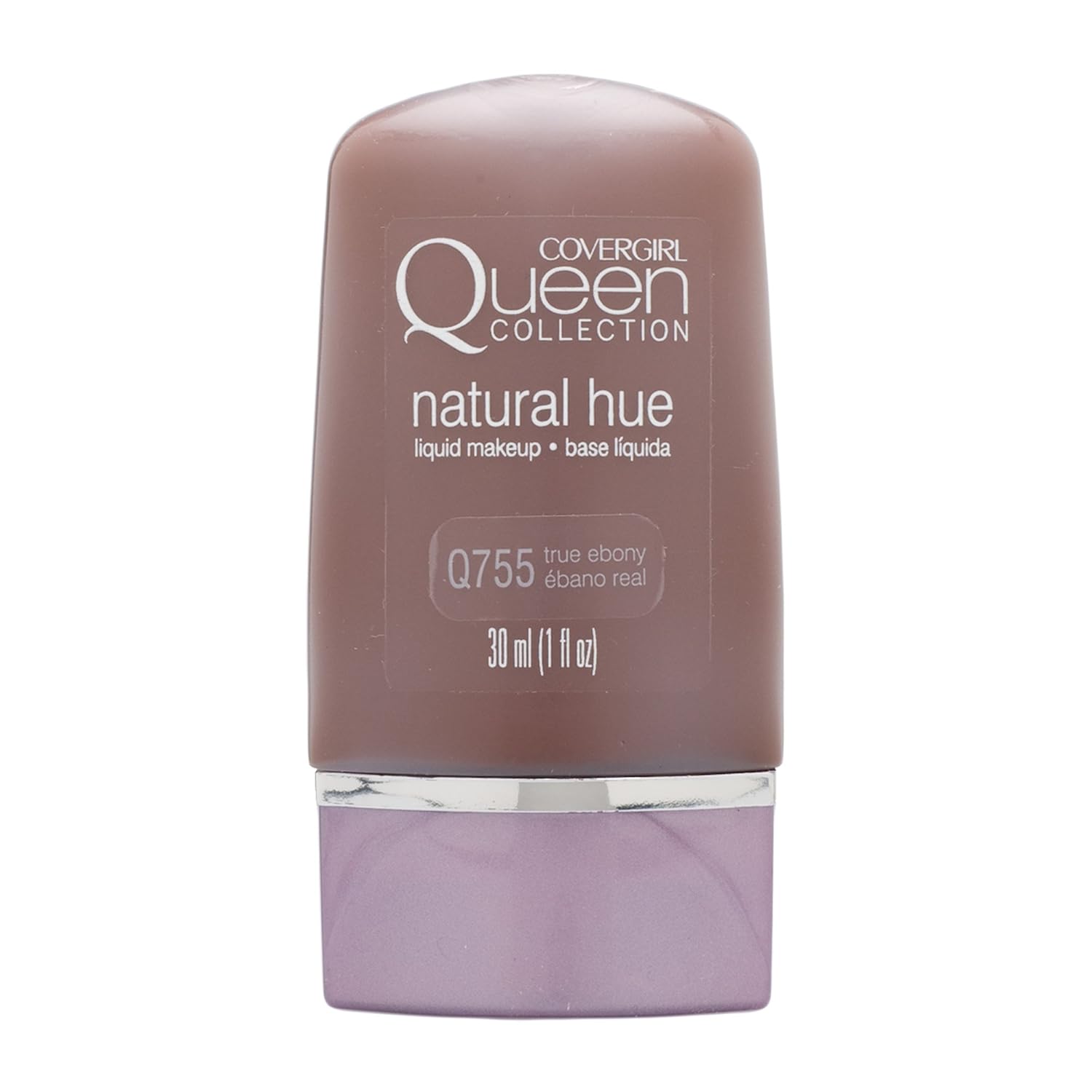 COVERGIRL Queen Natural Hue Liquid Makeup True Ebony 755, 1 oz