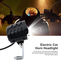 Teror Horn Headlight,Electric Scooter 2 in 1 Headlight Horn 12V‑72V Waterproof Electric Bicycle Light with Horn