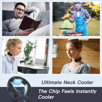 CXLiy Neck Fan, Neck Air Conditioner, 3 Cooling Plates Portable Neck Fan, Hands-Free Around the Personal Fan, Semiconductor Cooling Neck Fan 2 Modes (No Built-in Battery, with 10000mAH Power Bank)…