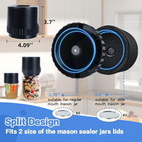 Sinbyuer Electric Mason Jar Vacuum Sealer Kit, Canning Vacuum Sealer for Wide & Regular Mouth Mason Jars, Vacuum Jar Sealer Machine with LED Display, Cordless Vacuum Sealer for Can Sealer Machine