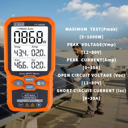 ZIBOO FT-1000W Solar Panel Tester MPPT Meter – Packaging