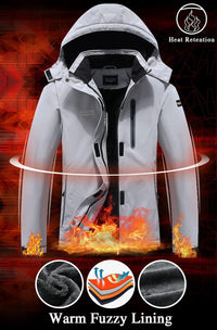 DLGJPA Women's Mountain Waterproof Ski Jacket Detachable Hood Windproof Rain Winter Warm Snow Coat