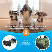 SparklyPets Rechargeable Bark Collar 2 Pack – No Shock Bark Collar for Small Medium or Large Dogs – Dog Barking Collar with Smart Adjustable Vibrating Collar(Rechargeable Version)