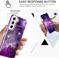 BENTOBEN Compatible with Samsung Galaxy S22 Plus Case, Slim Fit Glow in The Dark Soft Shockproof Flexible Bumper Anti Scratch Protective Case for Samsung Galaxy S22+ Plus 5G 6.6" (2022), Purple Nebula