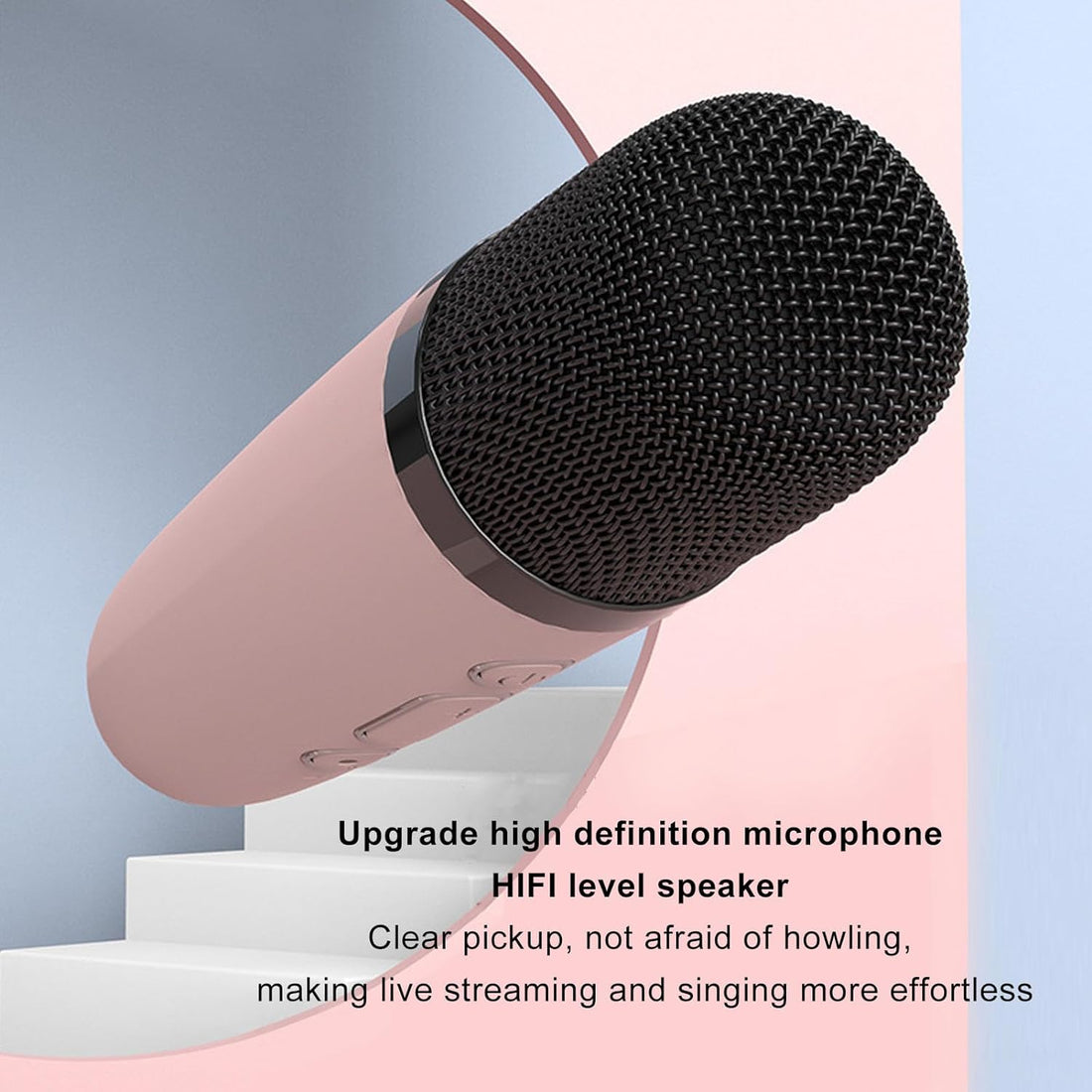 Tgoon Karaoke Machine, Portable Speaker, Pink Voice for Home