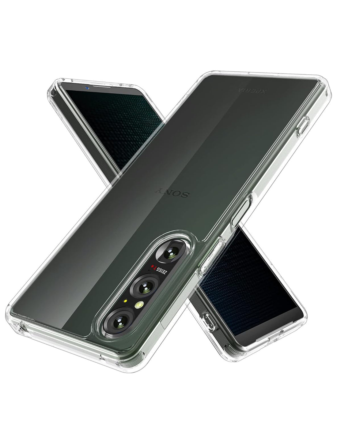 Foluu for Sony Xperia 1 V 2023 Case, Hard PC Back & Soft TPU Bumper Protective Shockproof Case for Sony Xperia 1 V 5G 2023 Crystal Clear