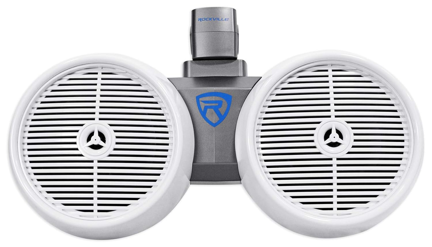 Rockville DWB80W Dual 8" White 800 Watt Marine Wakeboard Tower Speaker System