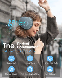 MUSICOZY Bluetooth Ear Muffs for Winter Women Men Kids Girls, Ear Warmers Wireless Earmuffs Headphones Cool Tech Gadgets Gift