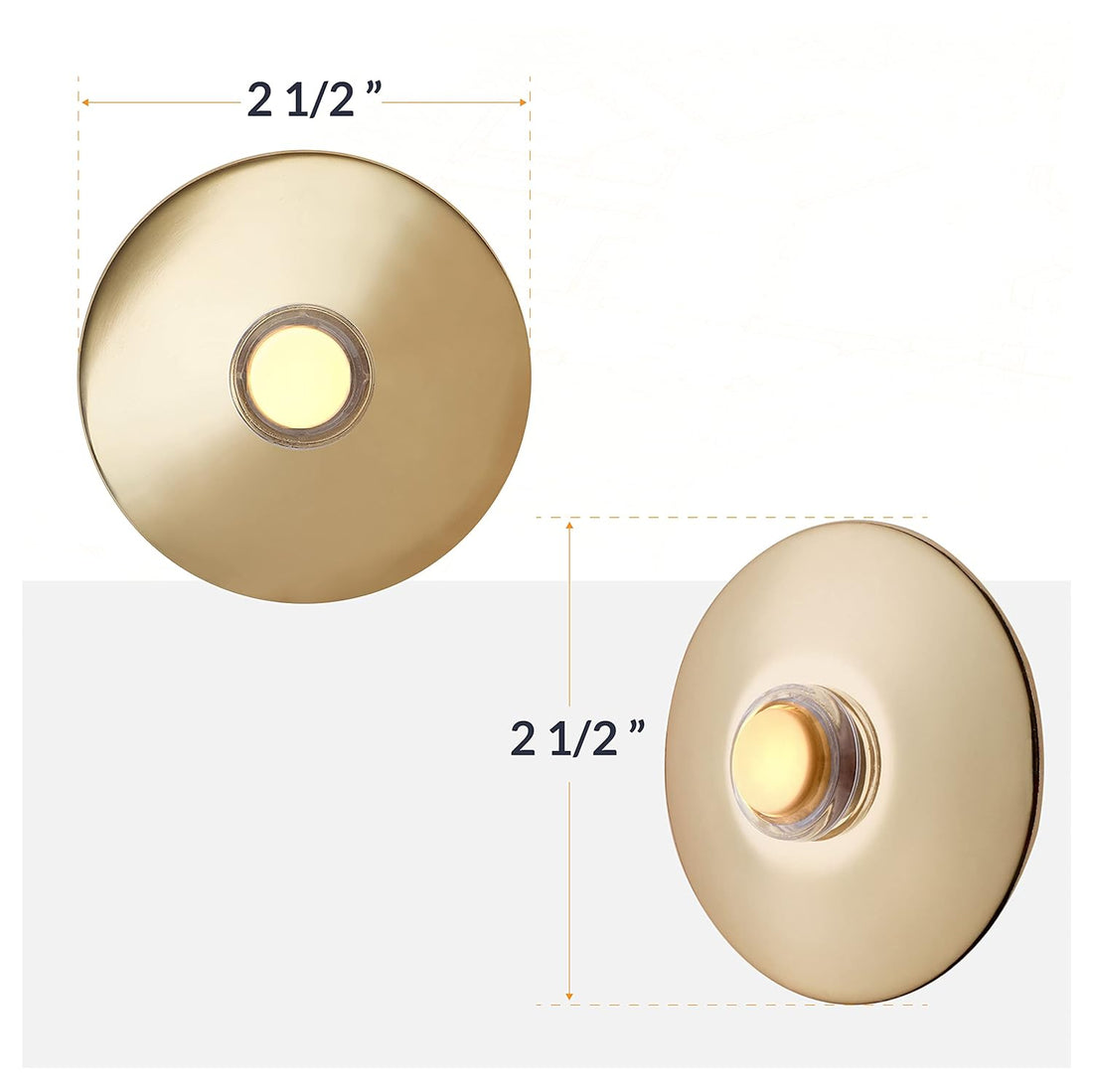 Newhouse Hardware BR5WL Lighted Doorbell Button, 1-Pack, Brass