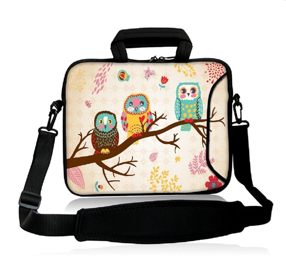 Colorfulbags Universal Owls 13" 13.1" 13.3" inch Laptop Netbook Computer Tablet PC Shoulder Case Carrying Sleeve Bag Pouch Cover Protector Holder With Extra Pocket For 13.3" Apple MacBook Pro,air/13.3" Samsung Series 5 9 Ultr