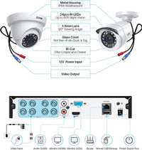 ZOSI 8CH Full 960H CCTV Securtiy DVR Recorder 1000TVL 4PCS Bullet 4PCS Dome Outdoor Cameras Security Surveillance System Kit