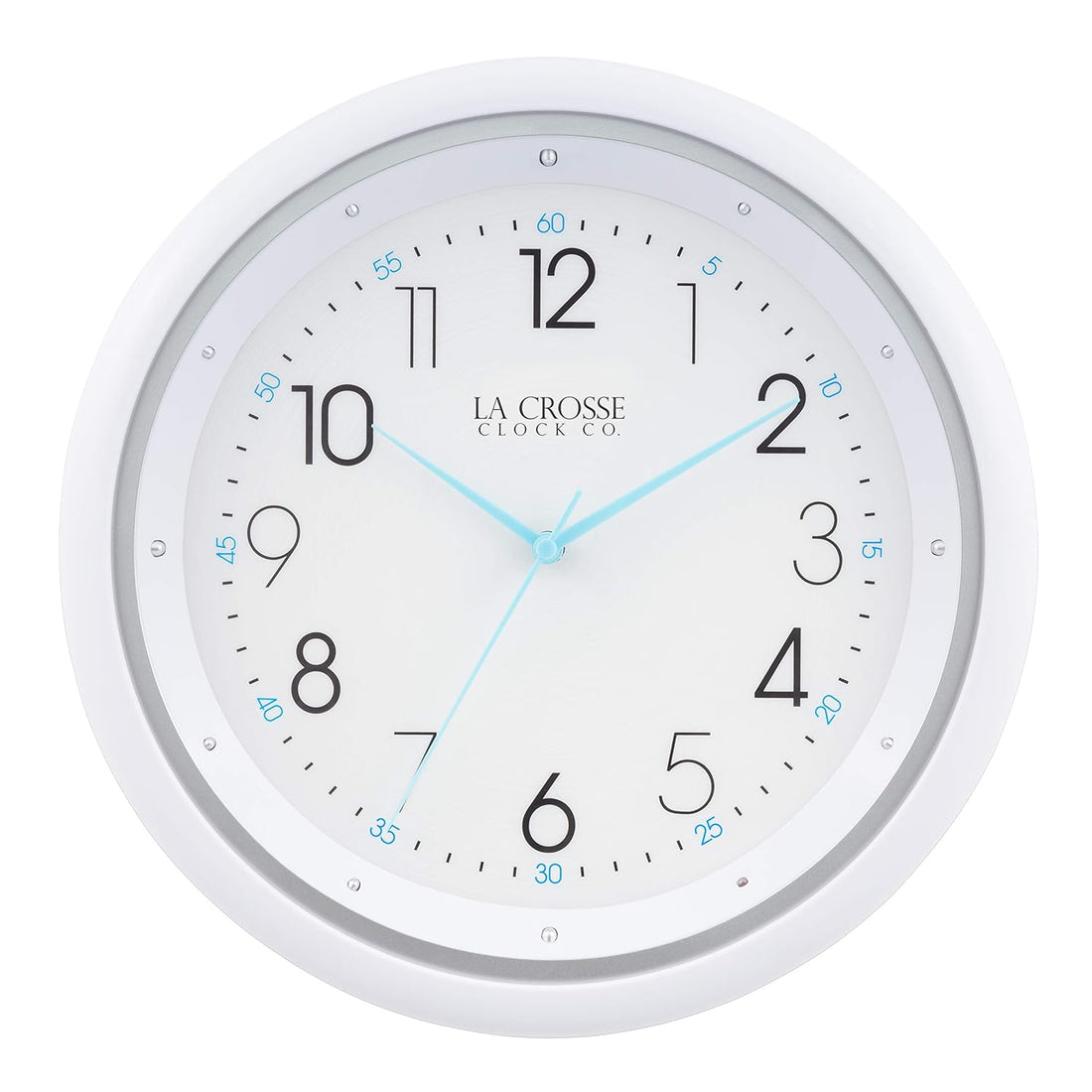 La Crosse Technology 404-4525 10 Inch Night Vision Quartz Wall Clock, White