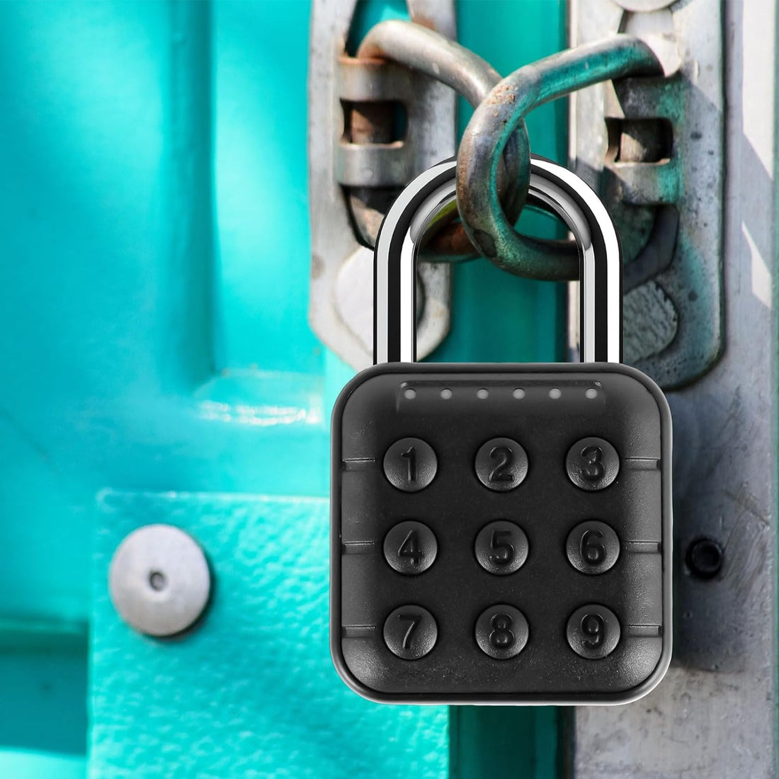 Combination Lock, 6 Digit Password Locker Lock Aluminum Alloy Code Digital Padlock, Push Button Safe Padlock Security Padlock, Combination Padlock for Gym and School Lockers(Black)