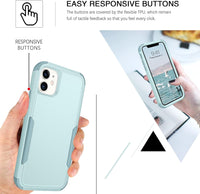 BENTOBEN iPhone 11 Case, Phone Case iPhone 11, Heavy Duty 3 in 1 Full Body Rugged Shockproof Hybrid Hard PC Soft TPU Bumper Drop Protective Girls Women Boy Men Covers for iPhone 11 6.1", Mint Green