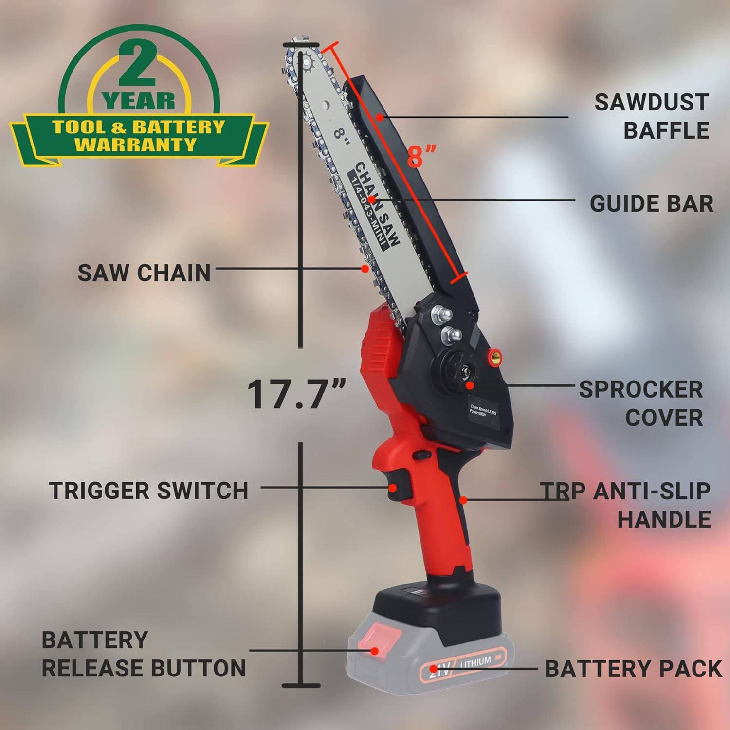 Chainsaw (w/ Two 2Ah Battery)