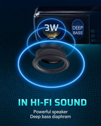 PRUNUS J-189 Bluetooth AM FM Radio, Small Portable Radio - Dual Speaker Heavy Bass, LED Flashlight, Pocket Size, TF Card USB AUX MP3 Player, Rechargeable Battery Operated Small Radio(Black)