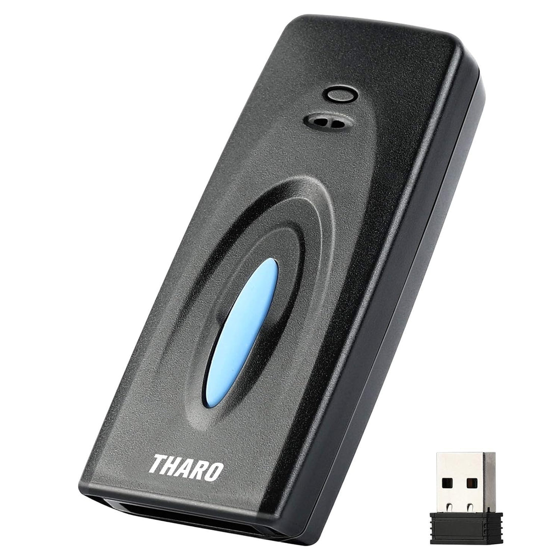 THARO M5 1D Portable Mini 3 in 1 Bluetooth Scanner, Compatible with Bluetooth Function & 2.4GHz Wireless & Wired Connection Work with Windows, Mac,Android, iOS Phones, Tablets or Computers (Black)