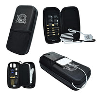 The Birdie Club Golf Glove Case - Golf Caddie Case with Phone Charging Cable Hole, Removable Glove Holder and Three Bonus Ball Markers - Bag Organizer for Golf Tees and Ball Markers (Birdie Black)