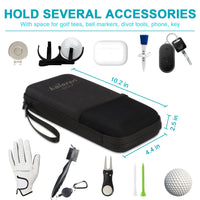Rilime Golf Glove Holder,Golf Glove Case Golf Accessories for Storage Phone,Gloves, Tees, Divot Tools, Ball Markers and Repair Tools,Golf Accessories for Men & Women