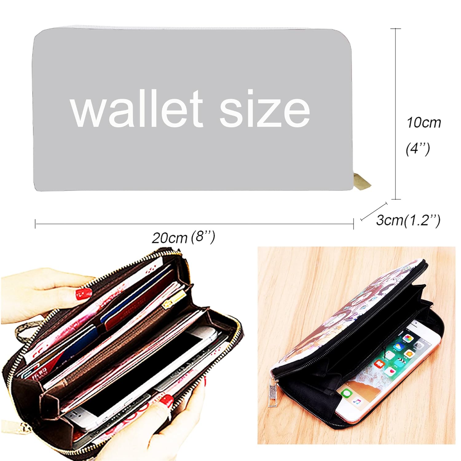 ACUOTN Anime Wallet Cute Leather Wallet Long Horror Wallet Men Women Wallet (Nightm-posterjack)