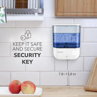 KESTERRA Automatic Soap Dispenser, 34oz/1000ml Battery Powered Hand Soap Dispensera, Wall Mount Soap Dispenser with Motion Sensor for Home Kitchen Bathroom Commercial, White