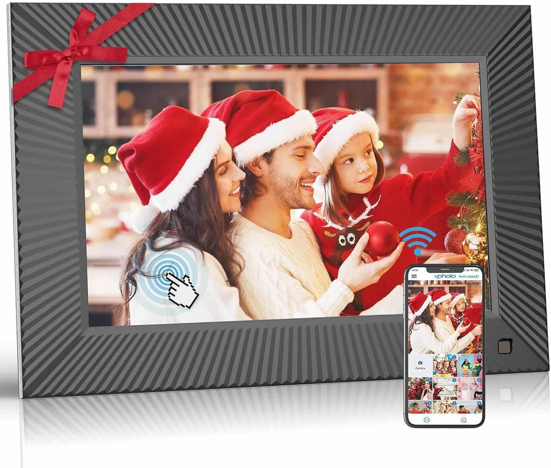 NETHGROW Digital Photo Frame with IPS Touch Screen 32GB, 10.1 inch WiFi Digital Photo Frame for Desktop or Wall Decor, Instantly Share Photos Via App or Email, Unlimited Cloud Storage
