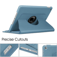 Fintie Rotating Case for iPad 9th Generation (2021) / 8th Generation (2020) / 7th Gen (2019) 10.2 Inch - 360 Degree Rotating Stand Cover with Pencil Holder, Auto Wake Sleep, Ocean Blue