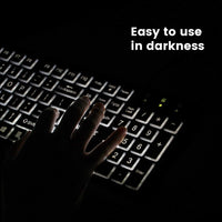 Perixx PERIBOARD-317 USB Wired Illuminated Keyboard - White LED Backlit - 17.32"x5.08"x1.06" Dimension