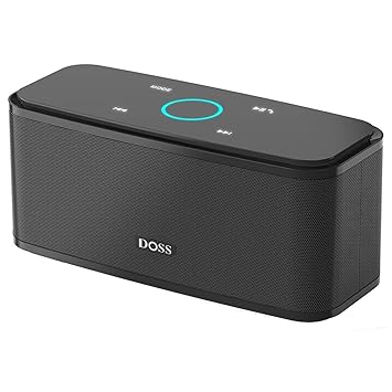 DOSS SoundBox Bluetooth Speaker, Portable Wireless Bluetooth 4.0 Touch Speakers with 12W HD Sound and Bold Bass, 12H Playtime for Echo Dot, iPhone, iPad, Samsung, Tablet, Gift Ideas