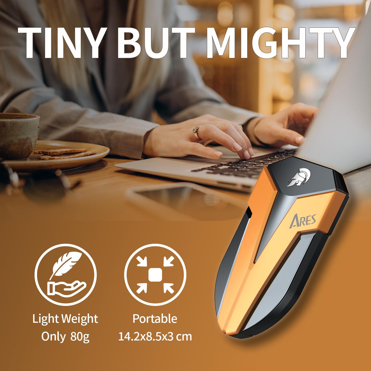 DATO 4TB External SSD, ARES Amber Shield Portable SSD, Up to 1600/1500 MB/s, OTG-Supported, Waterproof USB 3.2 Gen 2x2 Type C Rugged External Solid State Drive