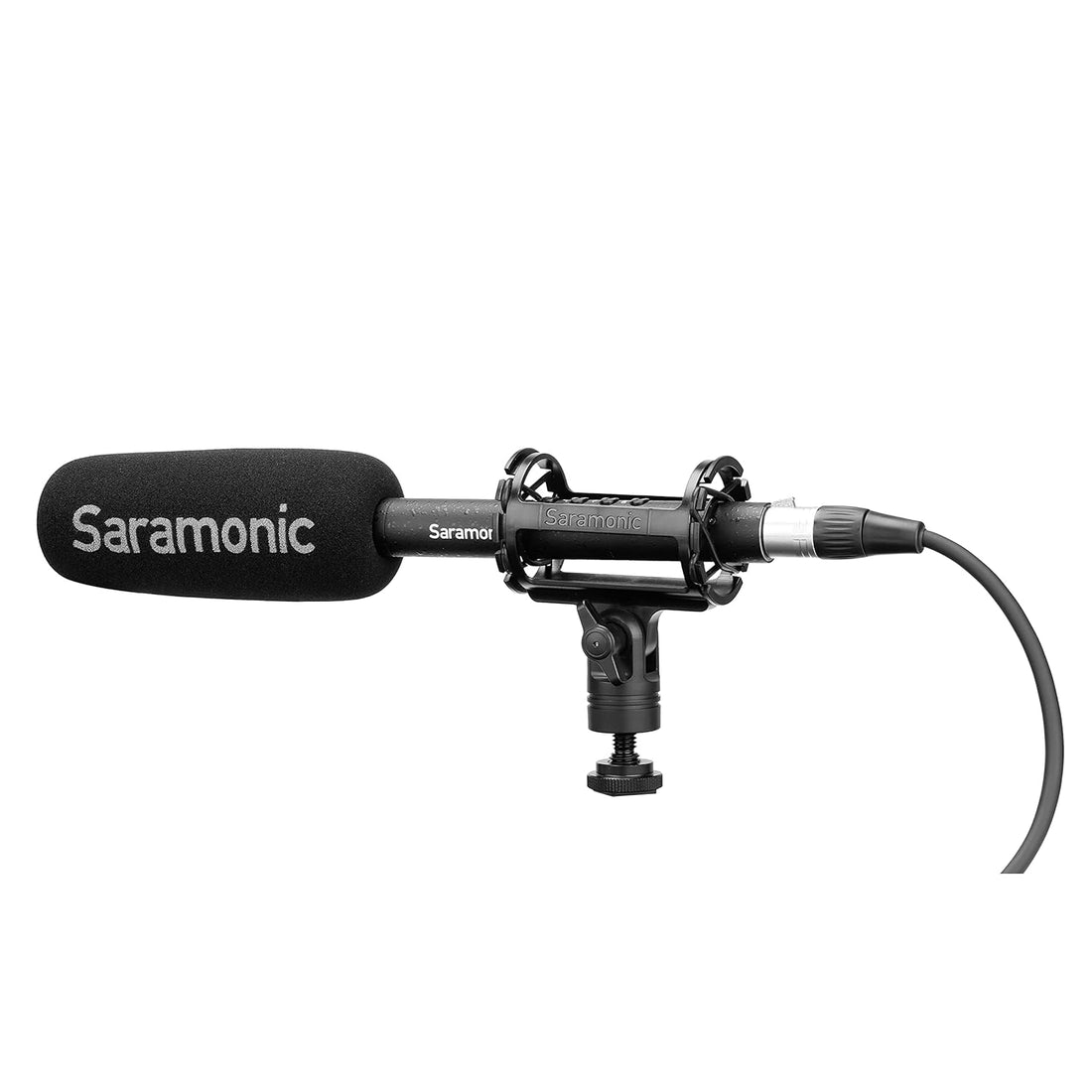 Saramonic T3 Pro Shotgun Mic w/Li-Ion, Shock Mount, Windscreen, XLR Cable, Case & More (SOUNDBIRDT3), 11.1in Cardioid