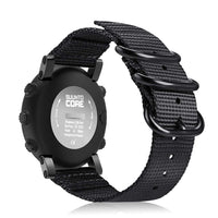 Fintie for Suunto Core Watch Band, Woven Nylon Sport Strap with Metal Buckle for Suunto Core Smart Watch, Black