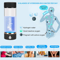 Aoutecen Hydrogen Water Ionizer SPE Hydrogen Bottle Hydrogen Water Generator Hydrogen Water Bottle Durable USB Hydrogen Bottle for Tavelling