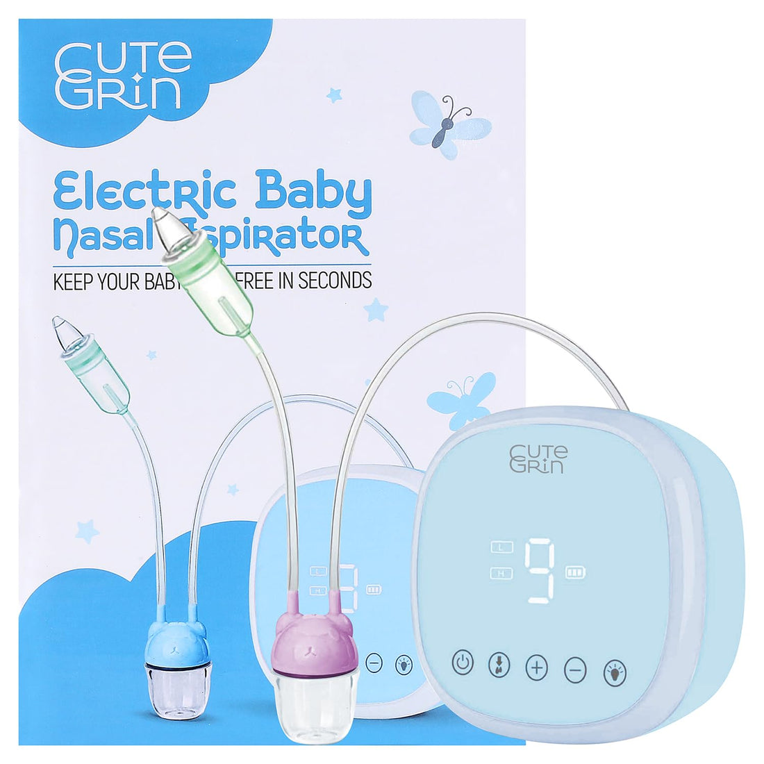 Baby Nose Sucker - Electric Nose Suction for Newborn Infant Toddler Kids Adult - Snot Booger Sucker Nasal Aspirator - Electronic Mucus Boogie Vacuum