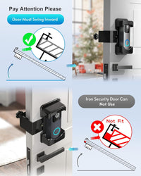 Anti-Theft Doorbell Mount,Adjustable Height(3.7’’-5.1’’), Compatible with Most Brand Video Doorbell,No-Drill & Easy to Install