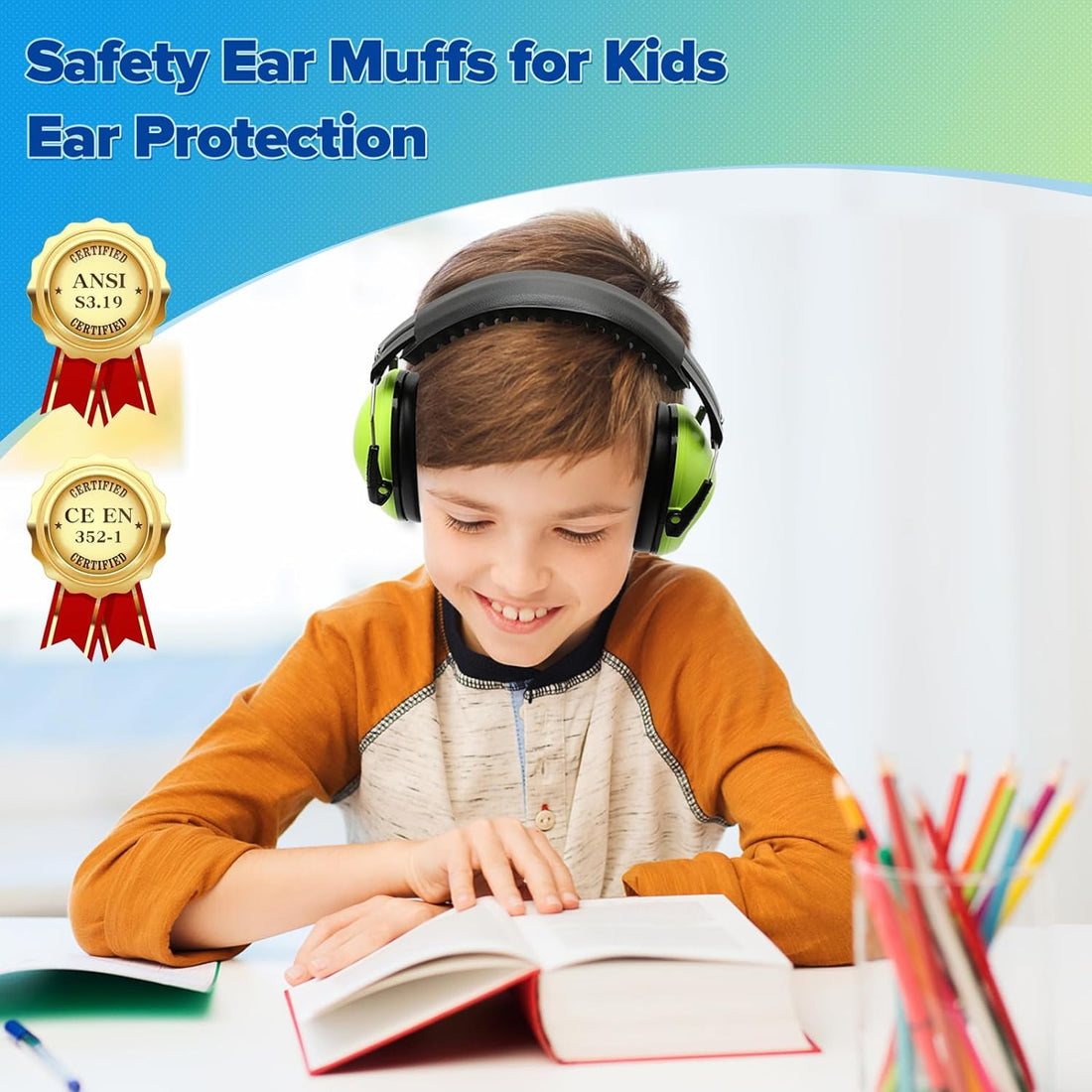 3Pack Noise Canceling Headphones for Kids, Kids Ear Protection Earmuffs for Autism, Toddler, Children, Noise Cancelling Sound Proof Earmuffs/Headphones for Concerts, Air Shows, Fireworks