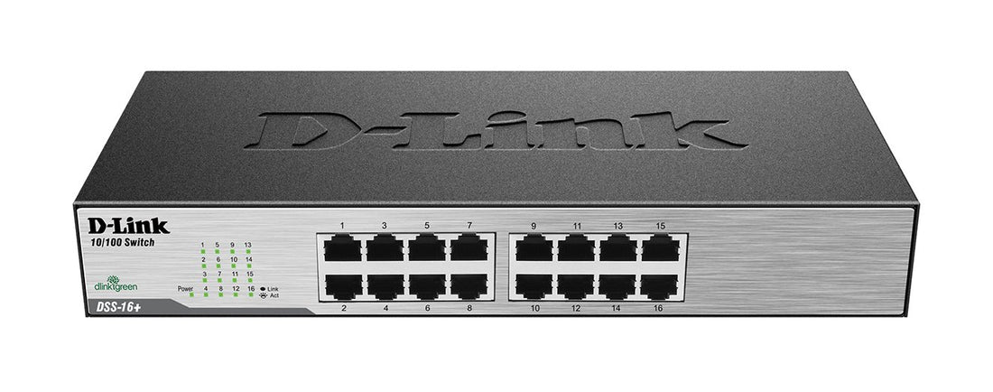 D-Link 16-Port 10/100 Unmanaged Desktop or Rackmount Switch (DSS-16+)