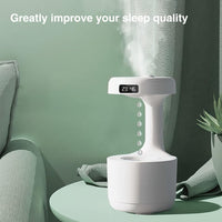 Anti Gravity Ultrasonic Humidifier, 2023 Upgrade Cool Mist Desktop Humidifier, Quiet Diffuser with LED Clock Display, Auto Shutdown Power-Off Protection for Kids Friend Lover Gift Bedroom Home(Green)