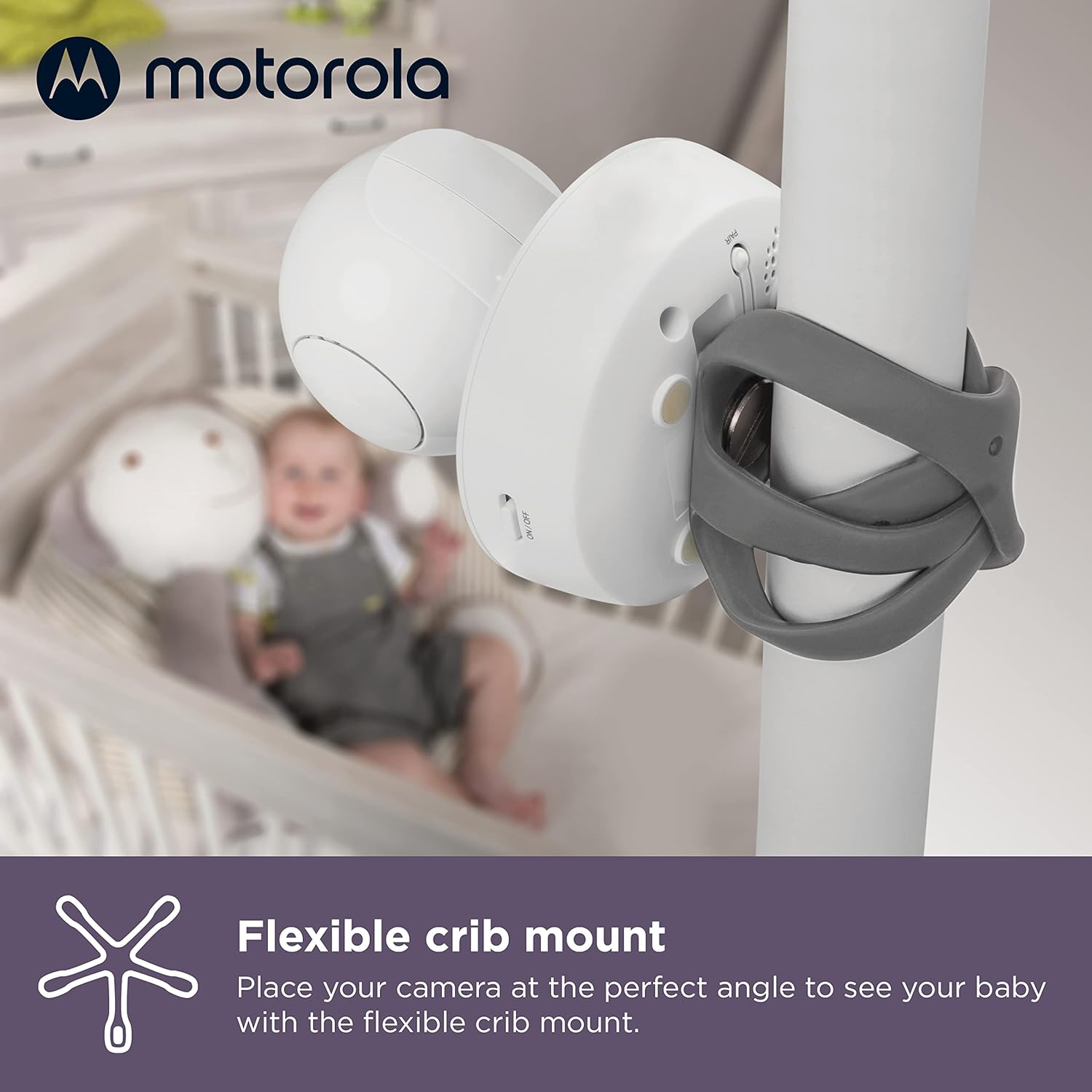 Motorola Baby Monitor VM855 - 5" WiFi Video Baby Monitor with Camera and Crib Mount, HD 720p - Connects to Smart Phone App, 1000ft Range, Two-Way Audio, Remote Pan-Tilt, Digital Zoom, Room Temp, Music