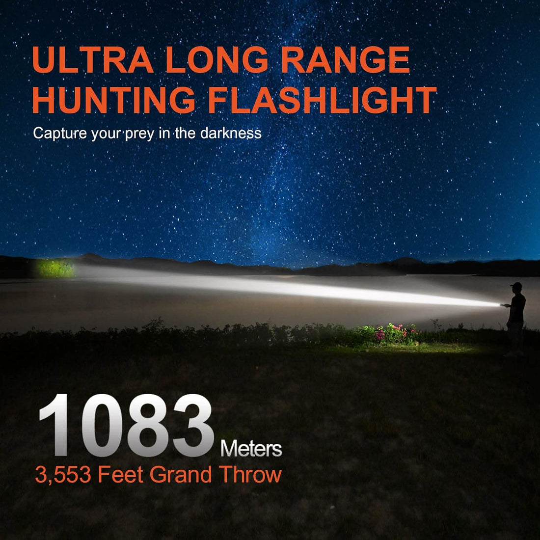 ACEBEAM L19 SFT40 Hunting Flashlight 2200 Lumens 1184 Yards Long-Rang Rechargeable Flashlight for Night Hunting
