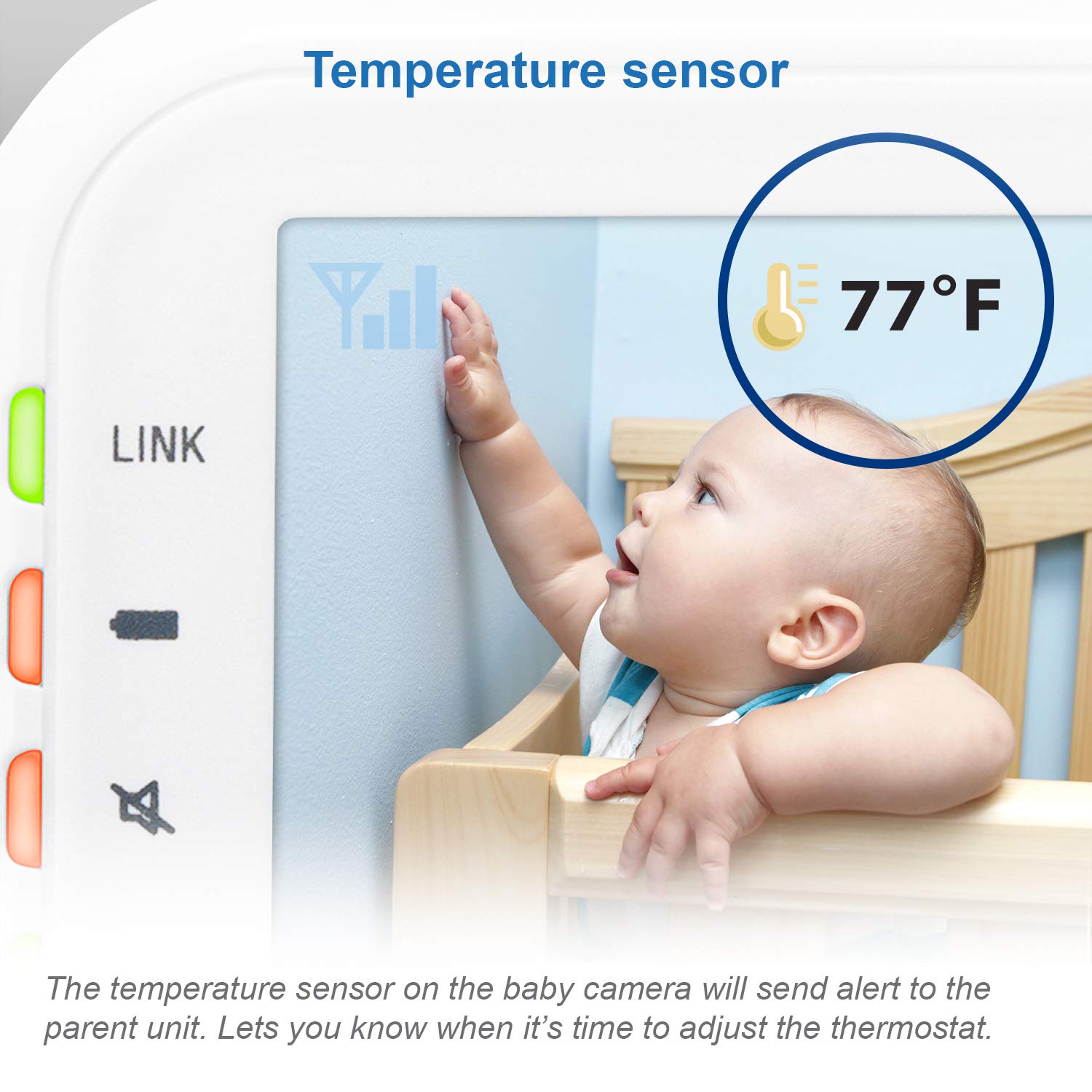 VTech VM3252 2.8? Digital Video Baby Monitor with Full-Color and Automatic Night Vision, White