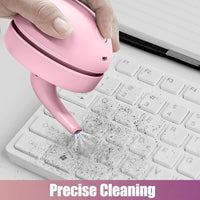 Desktop Vacuum Cleaner USB Charging with Vacuum Nozzle Cleaning Brush, Detachable Design & Portable Mini Table Dust Vaccum Cleaner, Best Cleaner for Cleaning Dust, Crumbs, Piano, Computer, Car Etc