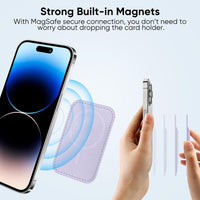 Fintie Magnetic Wallet, Card Holder Compatible with Apple MagSafe Wallet for iPhone 14 Pro Max/14 Pro/14/14 Plus, for iPhone 13 Pro Max/13 Pro/13/13 Mini/iPhone 12 Series Light Purple