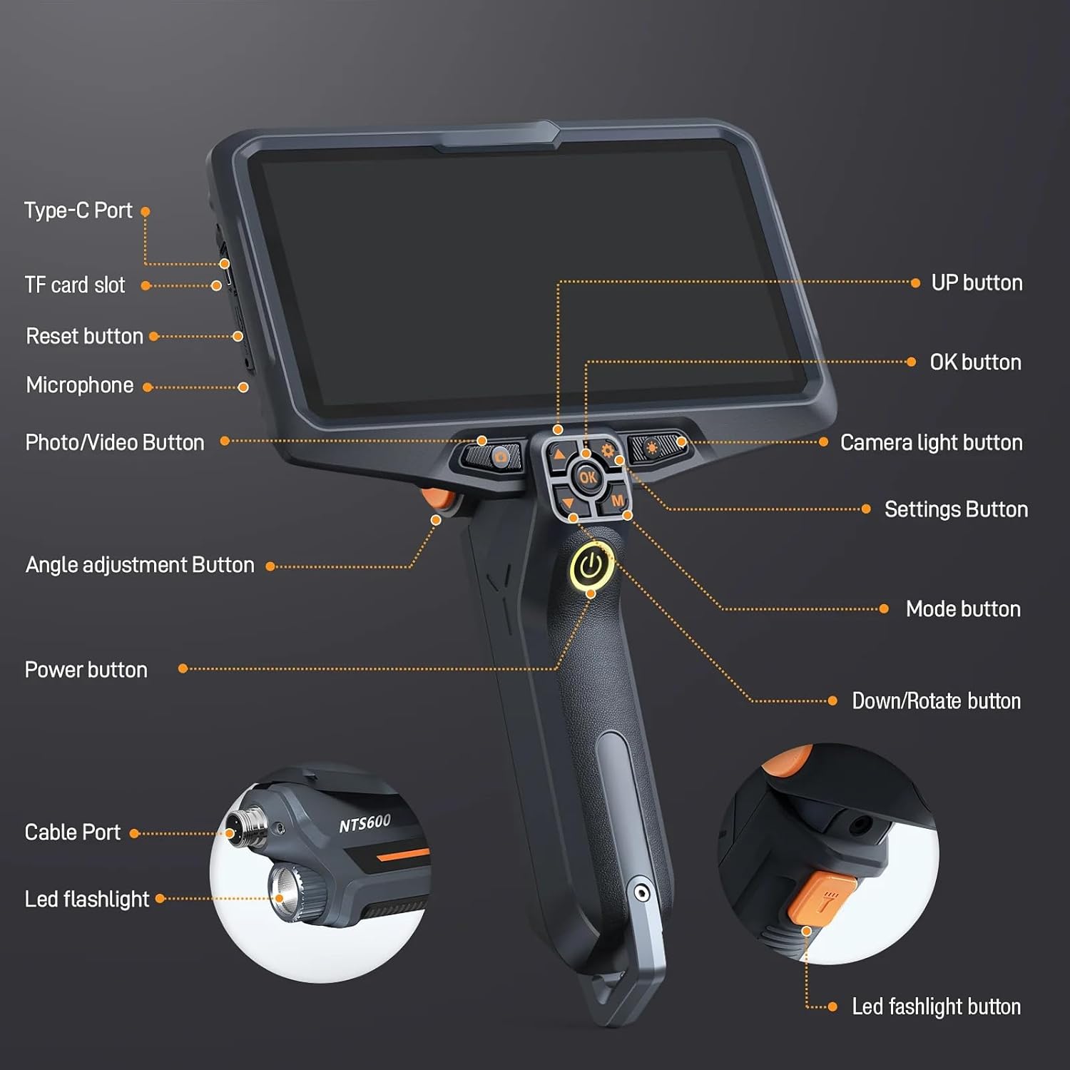 Rydaki NTS600 Triple Lens Auto Focus Borescope Endoscope – In Use