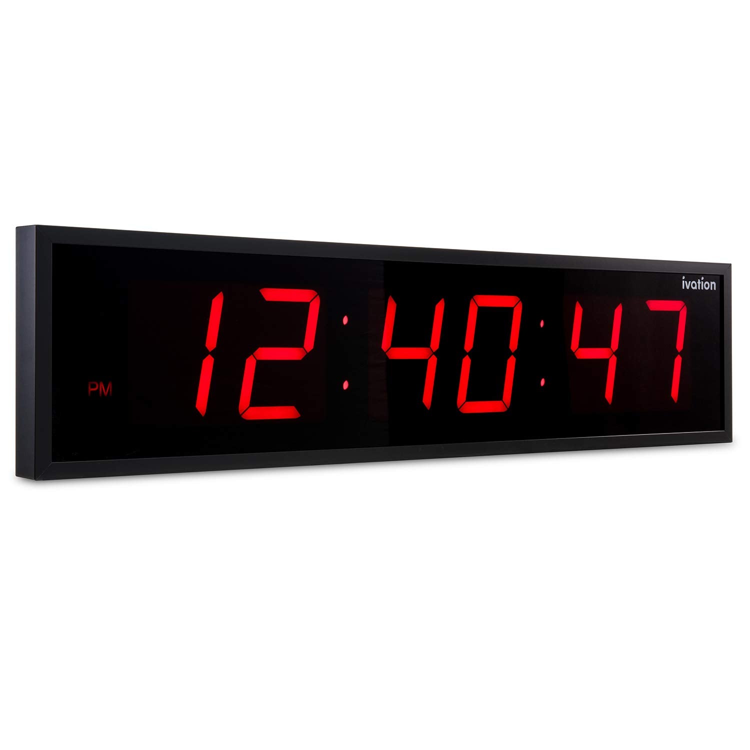 DBTech 0124RED Huge Large Big Oversized Digital LED Clock, Red