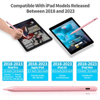 Stylus Pen for iPad Compatible With Apple iPad Pro 11/12.9 inch,iPad Air 5th/4th/3rd,iPad 9th/8th/7th/6th,iPad Mini 5th/6th,for Painting Sketching Doodling,Stylus With Palm Rejection,Tilt,Rechargeable