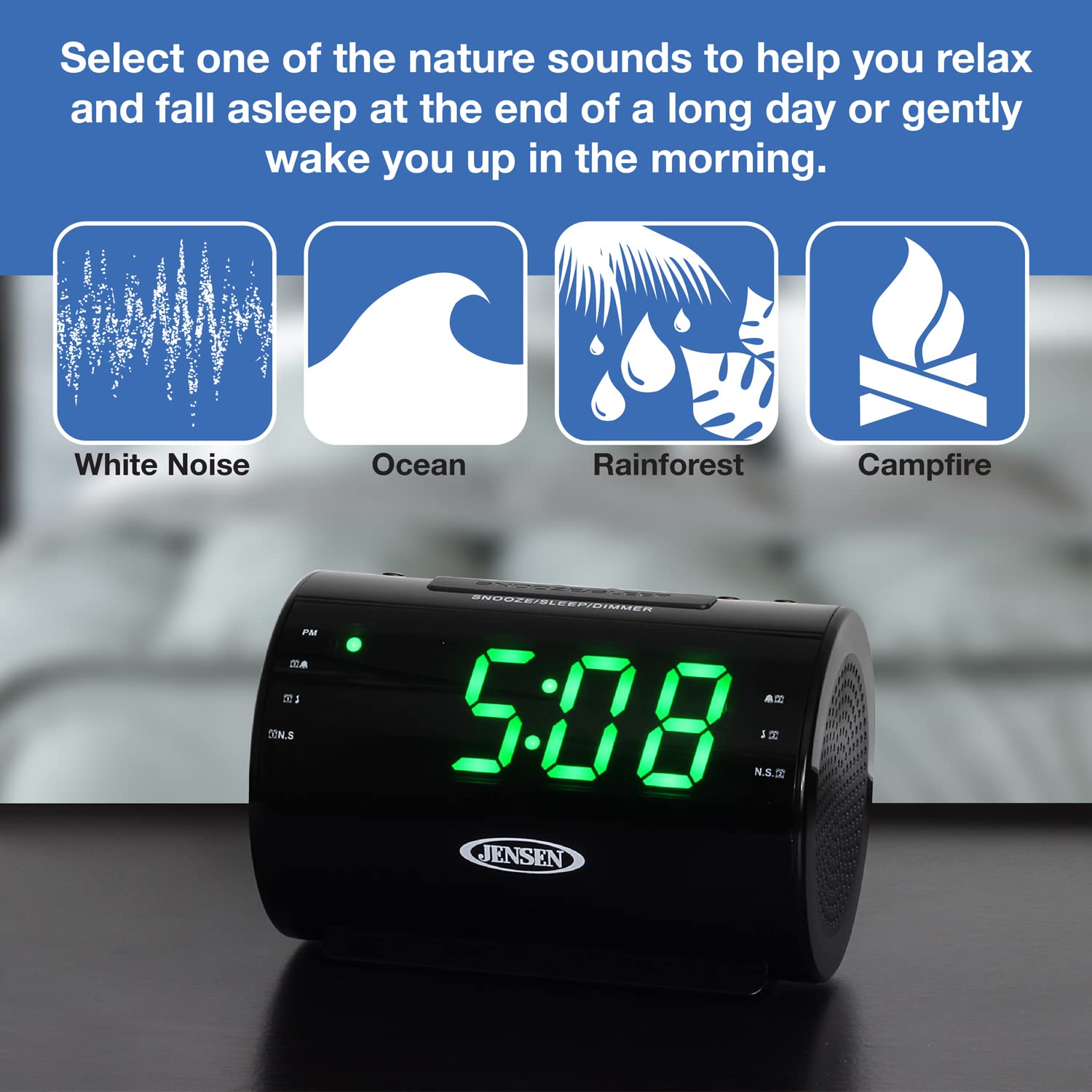 Jensen AM/FM Dual-Alarm Clock Radio