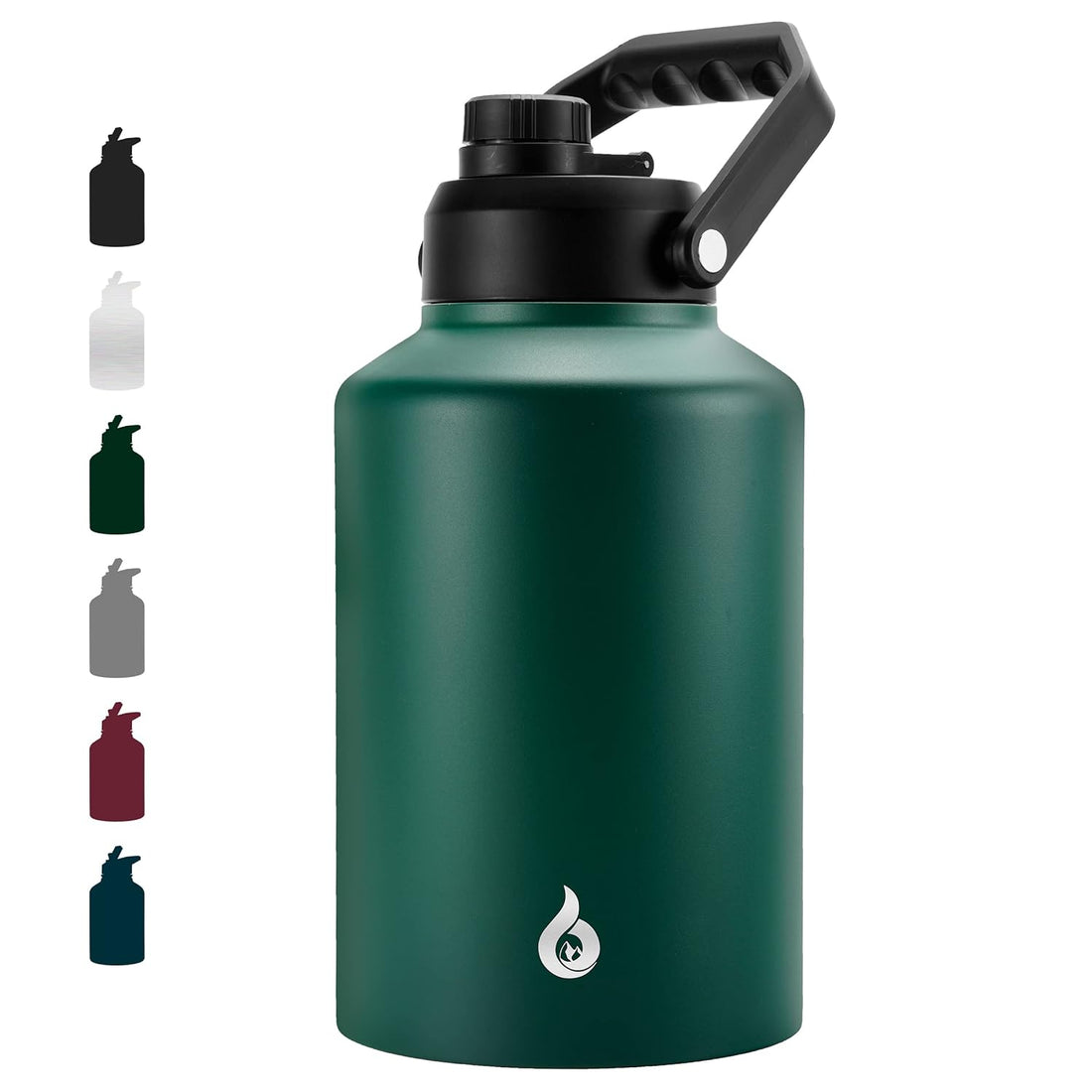 Insulated water bottle 128oz Army Green with anti-slip bottom